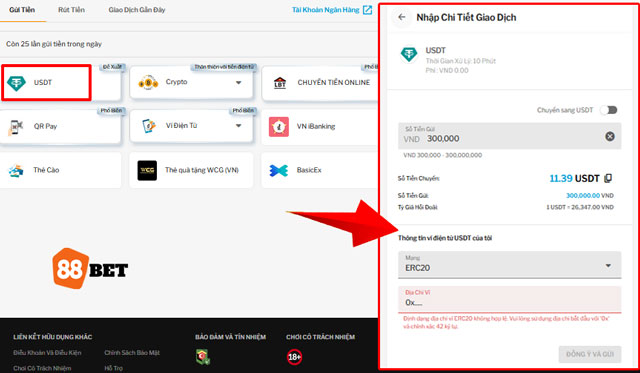 Hướng dẫn nạp tiền TAPTAP bằng đồng USDT